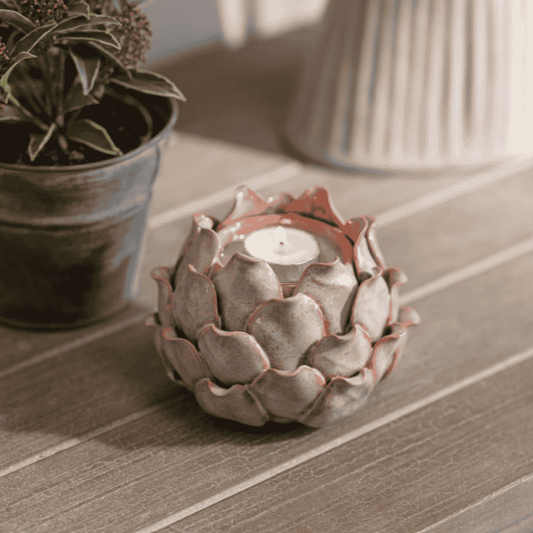 Lulworth Rosette Candle Holder 15cm | Annie Mo's