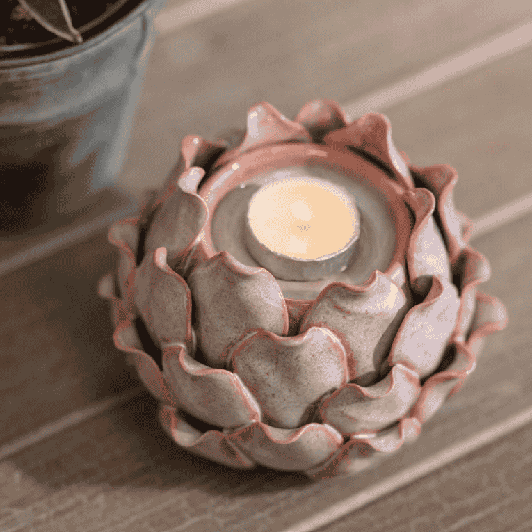Lulworth Rosette Candle Holder 15cm B | Annie Mo's