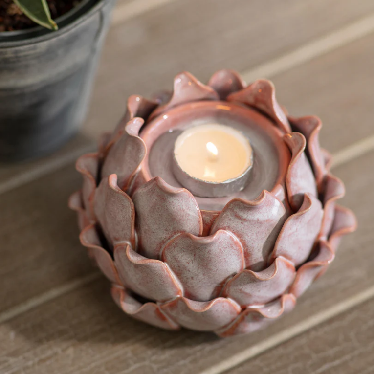 Lulworth Rosette Candle Holder 15cm B | Annie Mo's