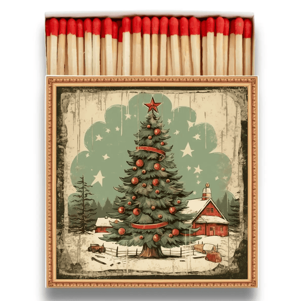 Luxury Gift Long Safety Matches | Vintage Christmas Tree