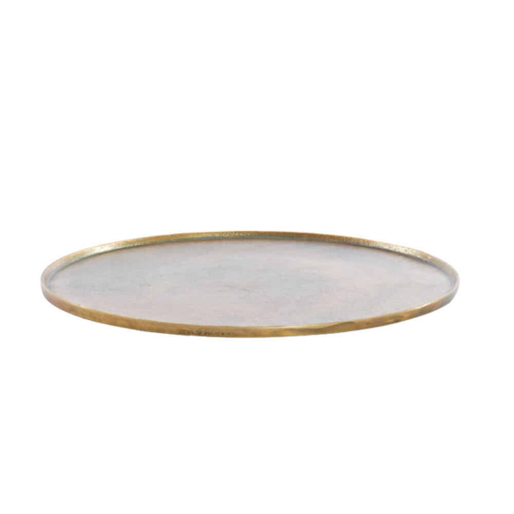 MAES Antique Bronze Metal Round Tray - 50cm | Annie Mo's