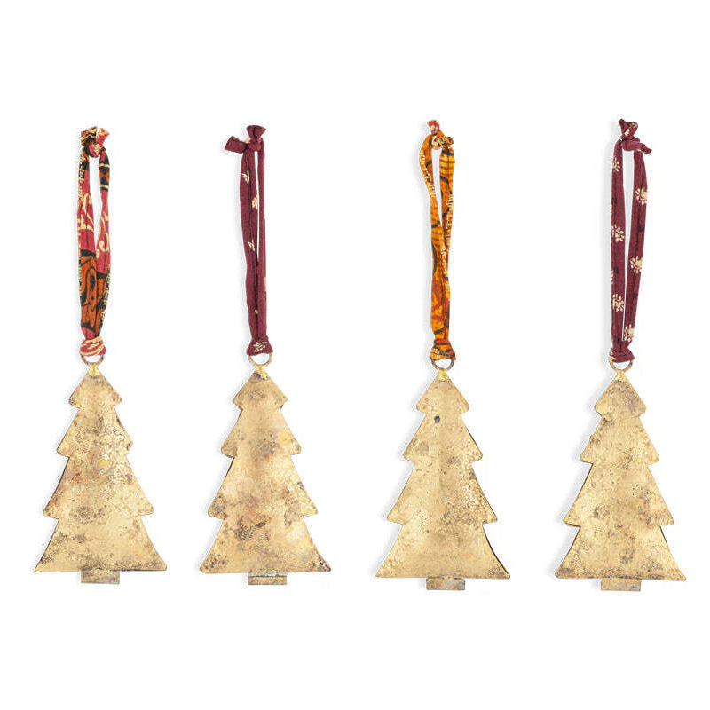 Mishti Tree Baubles - Antique Brass - Large (Set of Four) 13cm | Annie Mo's C