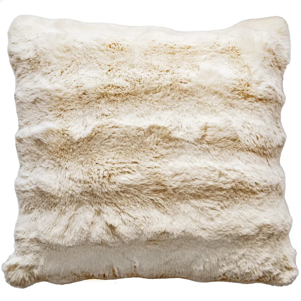 EXTREME SOFT TEXTURED CUSHION IN FAUX RABBIT NATURAL 50 X 50 | Annie