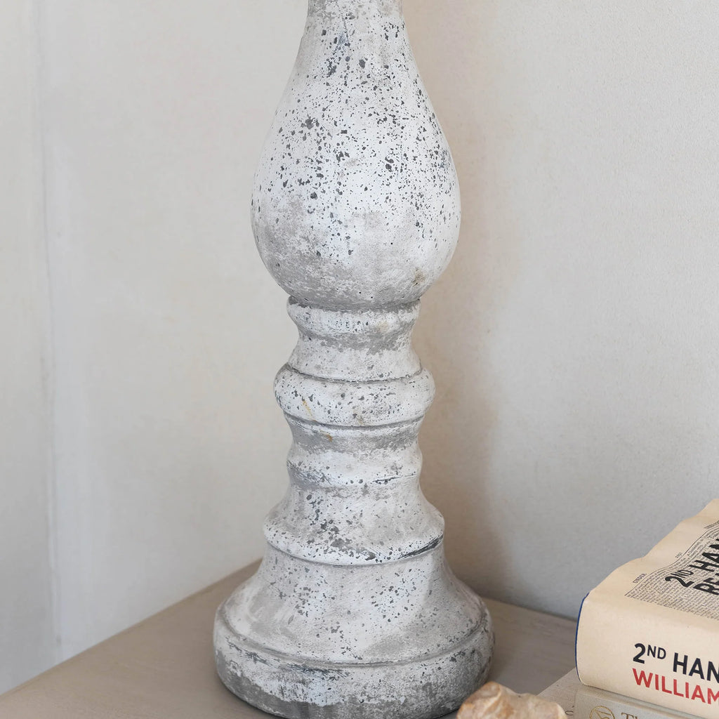 Birkdale Pillar Stone Candlestick 72cm