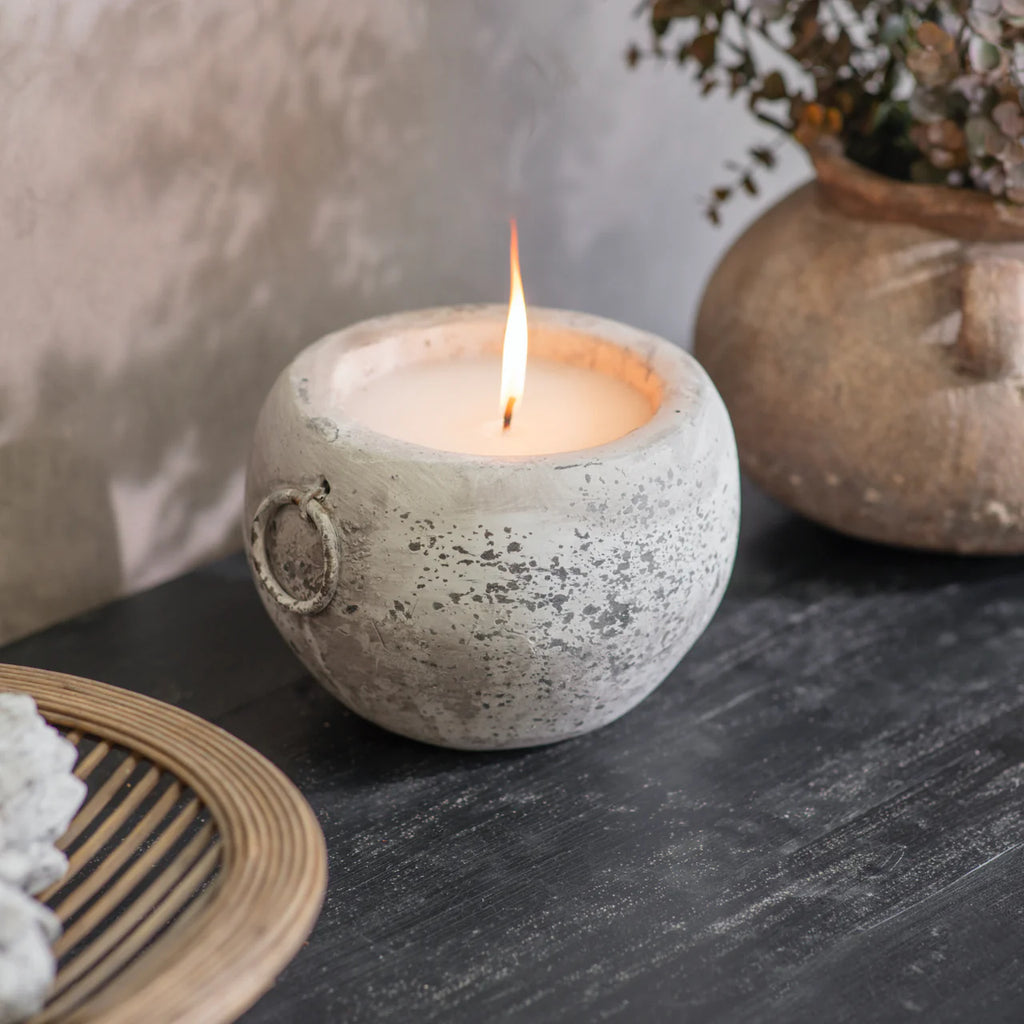 Birkdale Stone Candle 20cm | Annie Mo's