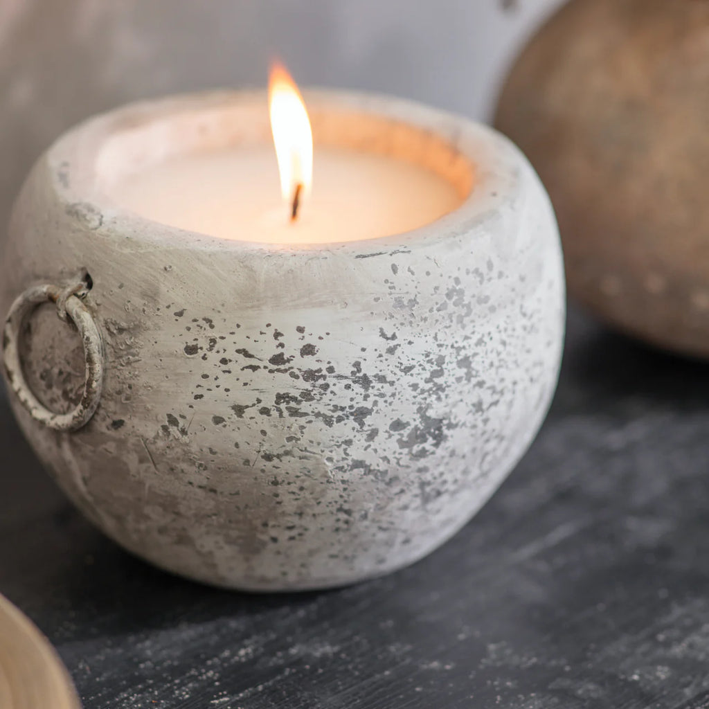 Birkdale Stone Candle 20cm
