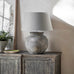 Baybridge Grey Stone Lamps with Grey Shades