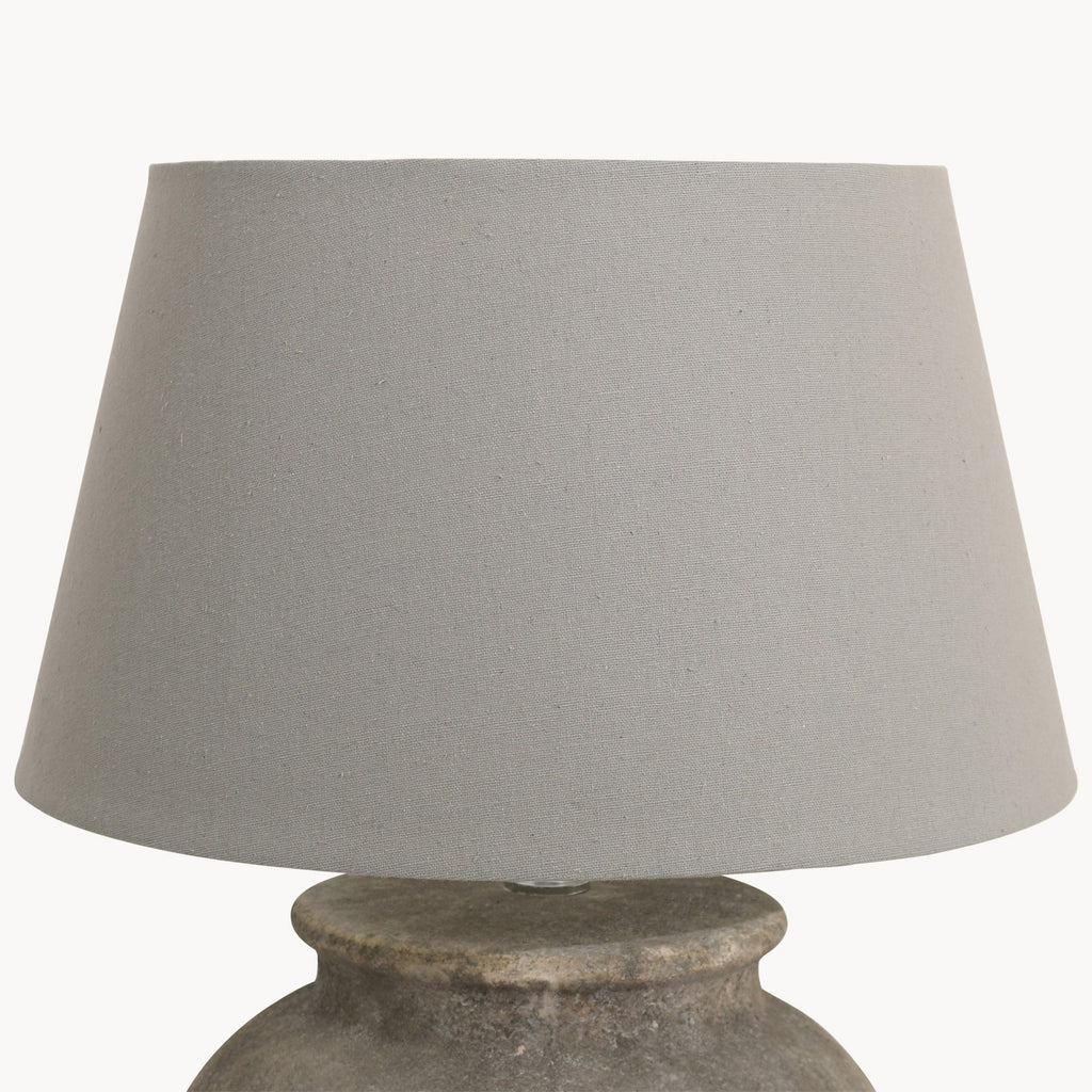 Baybridge Grey Stone Lamps with Grey Shade