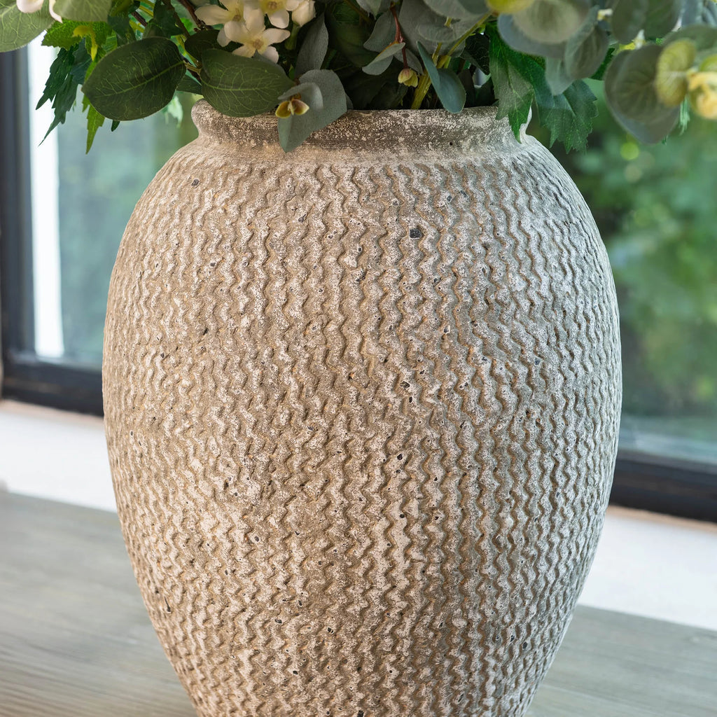 Aldbury Tall Stone Vase 40cm