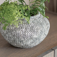 Aldbury Squat Stone Vase 30cm Wide | Annie Mo's