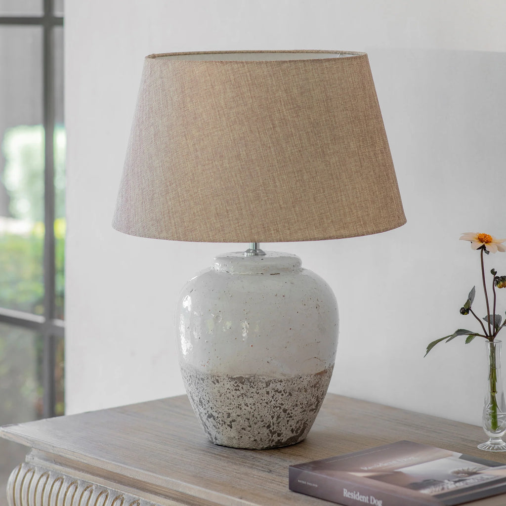 Clemsfold Rounded Stone Lamp with Gravel Shade 60cm | Annie Mo's