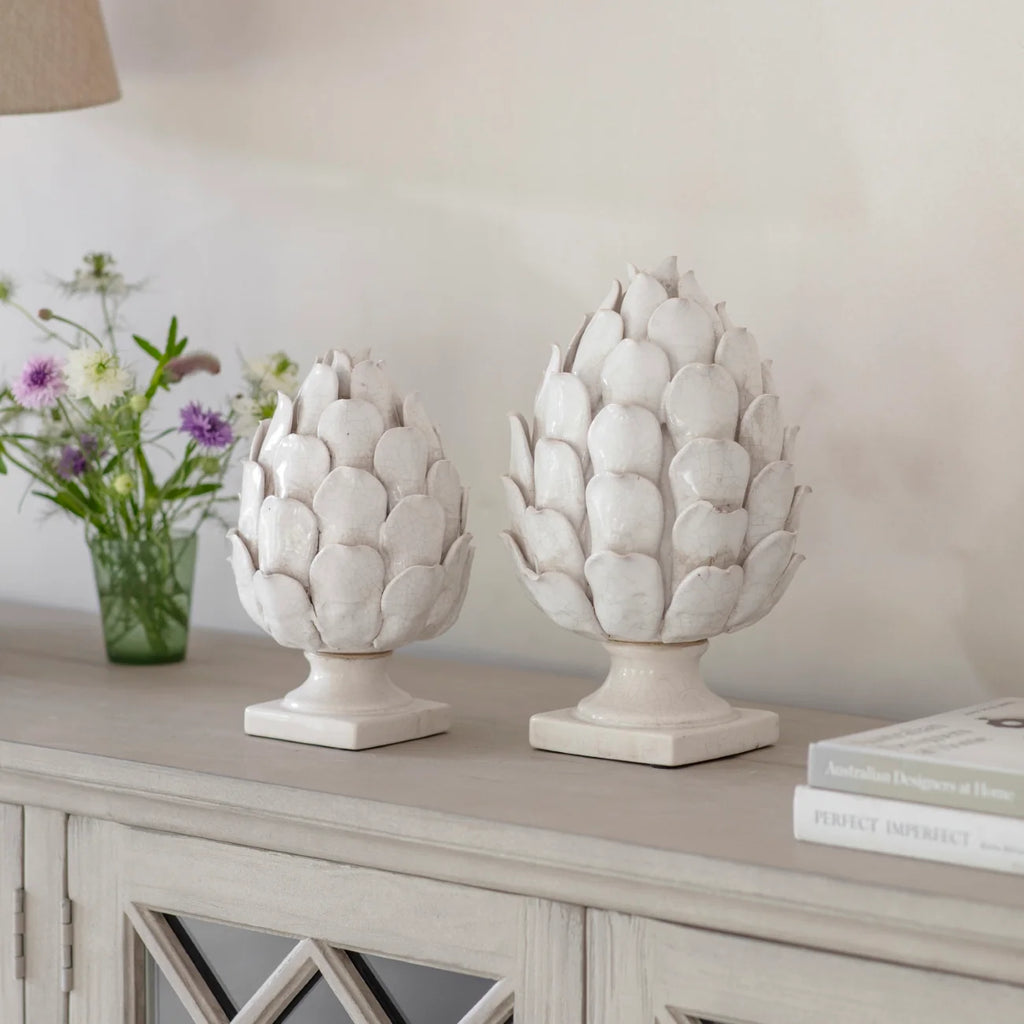 Stanford Glazed Stone Artichoke - Size Choice | Annie Mo's