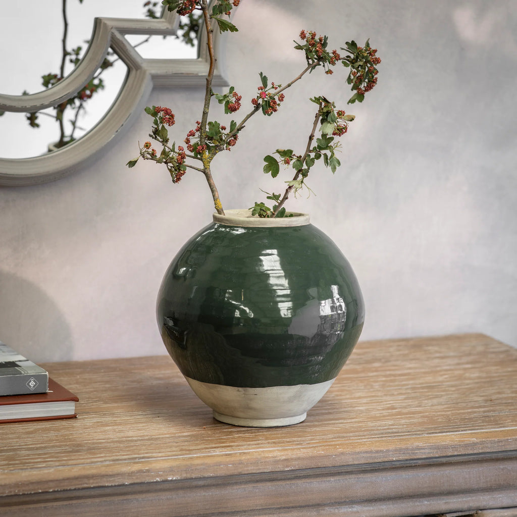Carlingford Rounded Green Urn 27cm