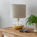 Derby Squat Glass and Iron Table Lamp with Shade 43cm