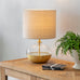 Derby Squat Glass and Iron Table Lamp with Shade 43cm | Annie Mo's