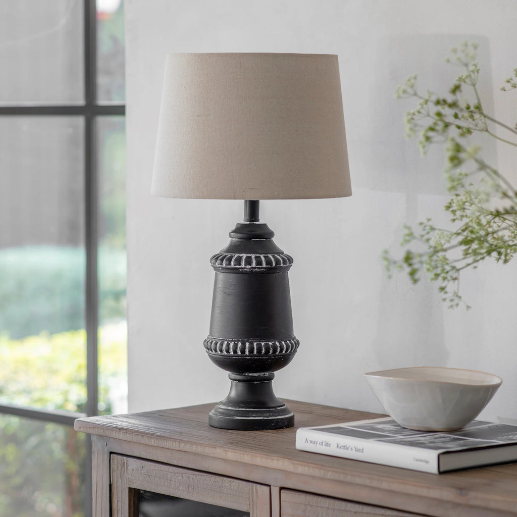 Derby Antiqued Table Lamp with Shade 58cm