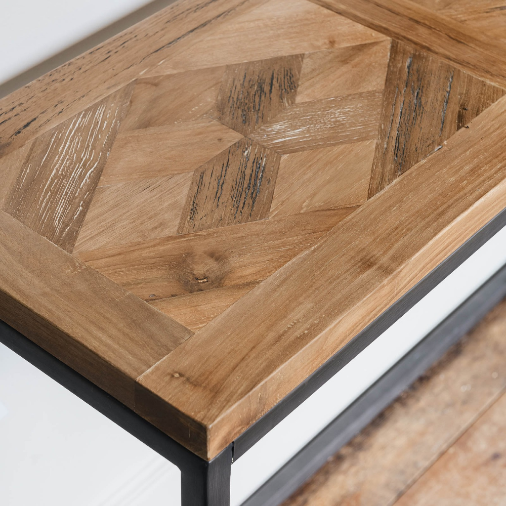 Lockhart Washed Recycled Teak Console Table 135cm