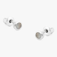 Stud Earrings Aquamarine and Silver | Annie Mo's