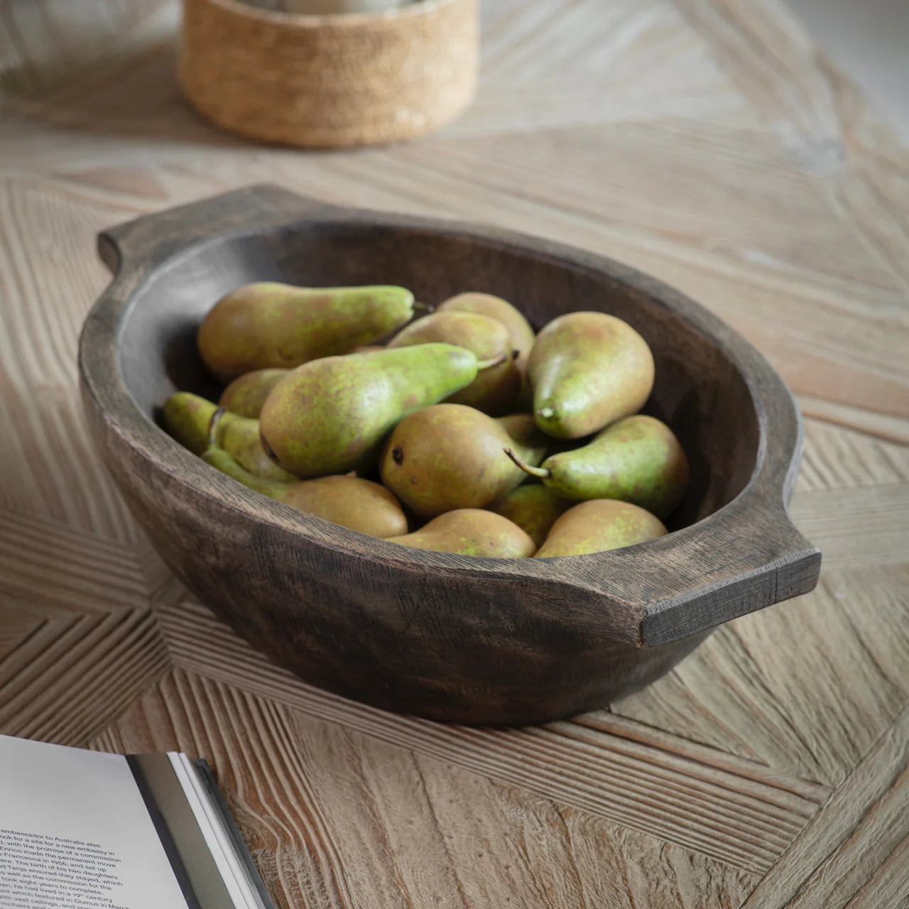 Abbott Wooden Salad Bowl with Handles 41cm | Annie Mo's