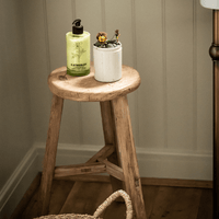 Rustic Reclaimed Round Stool 47cm | Annie Mo's