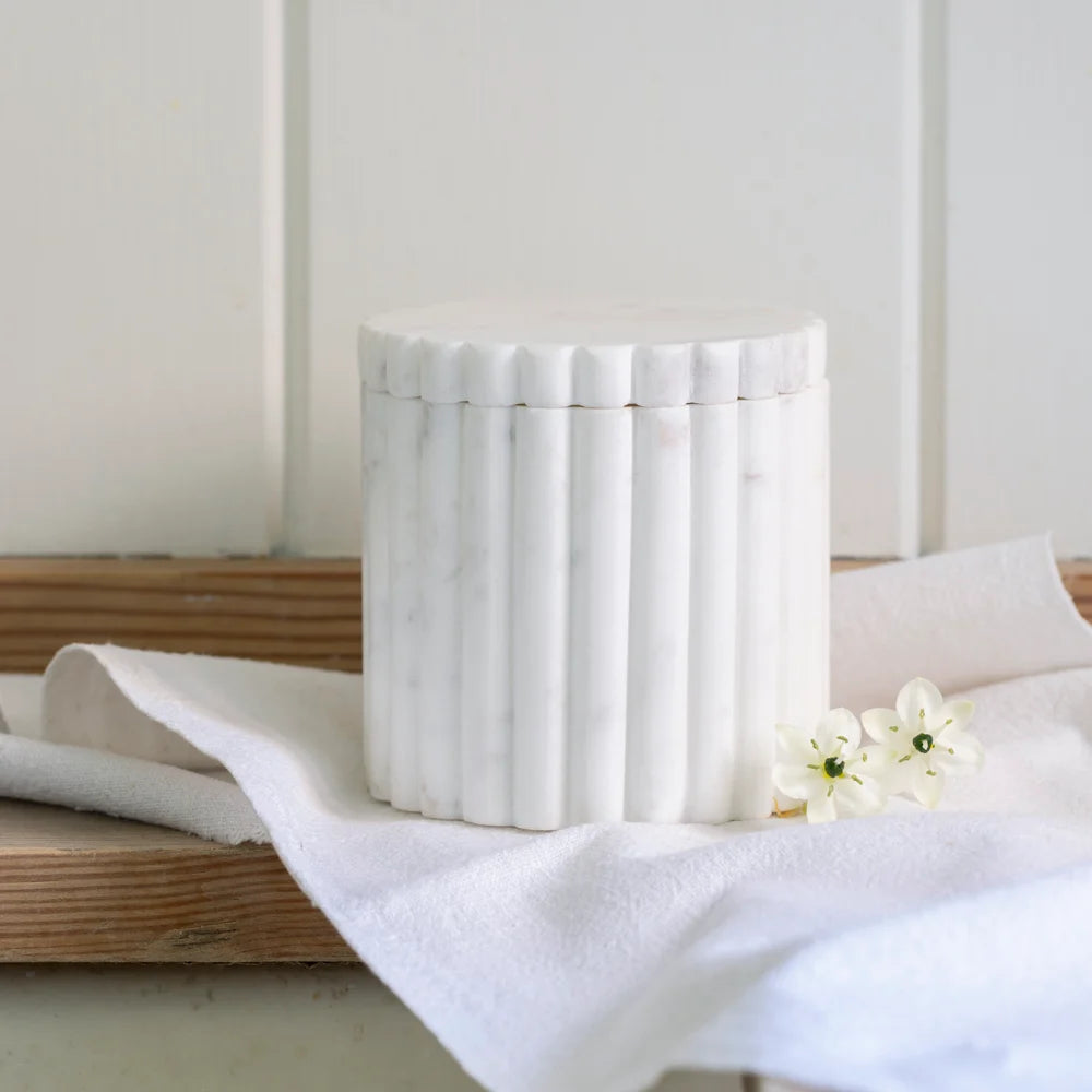 Makrana Marble Lidded Pot 10cm | Annie Mo's