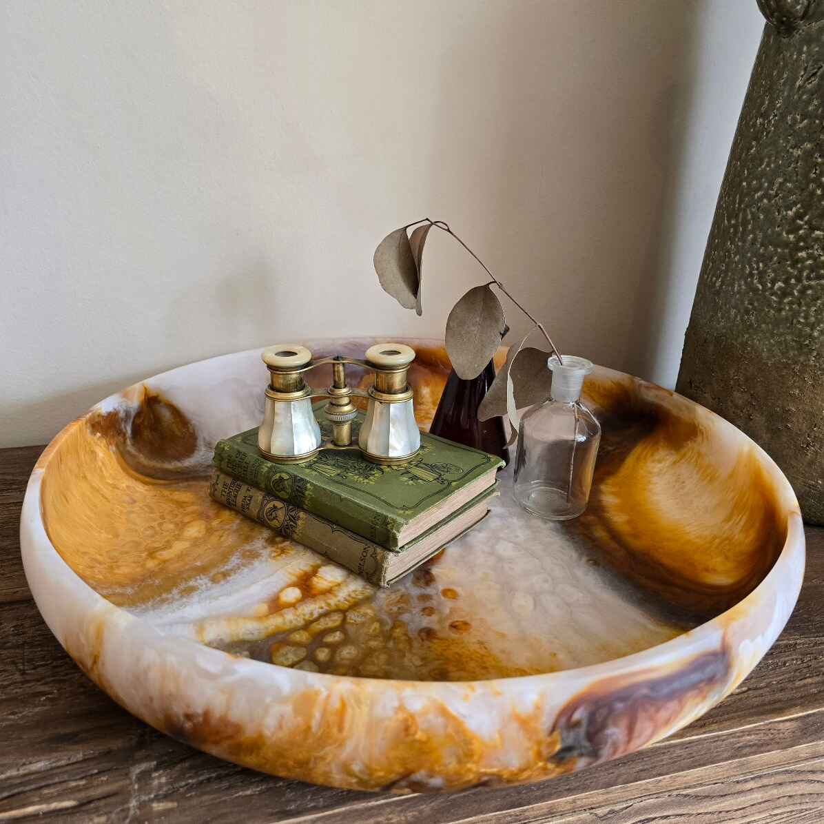 Marbled Effect Shallow Bowl 4
