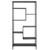 Matt Black Metal Display Bookcase 200cm | Annie Mo's