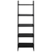 Matt Black Metal Five Shelf Bookcase 180cm | Annie Mo's