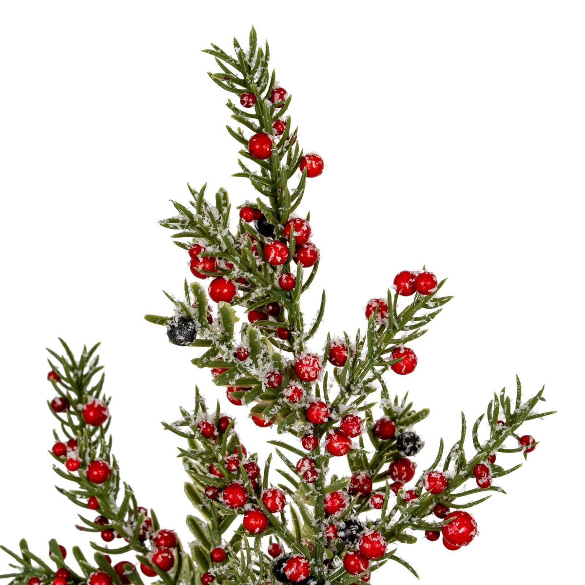 Medium Frosted Winter Berry Tree On Wooden Block 45cm