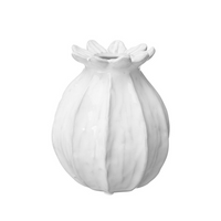 Medium Off White Glazed Ceramic Vase 15cm | Annie Mo's