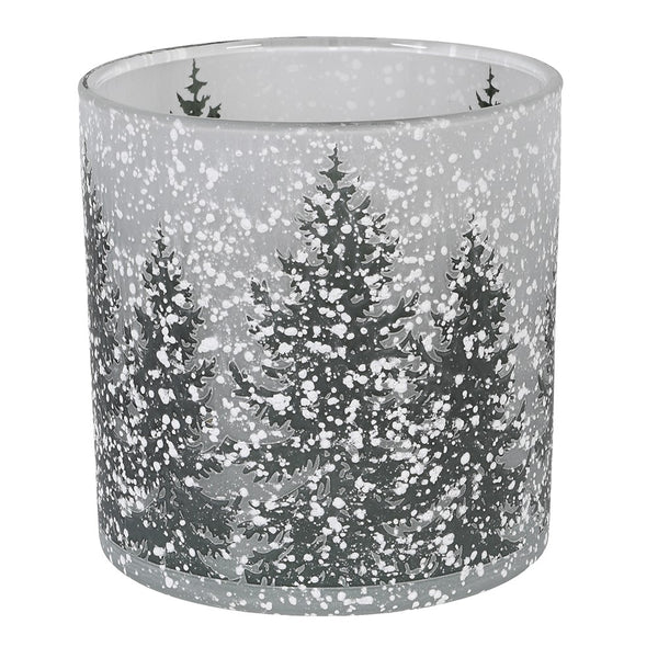Medium Snowy Trees Candle Holder