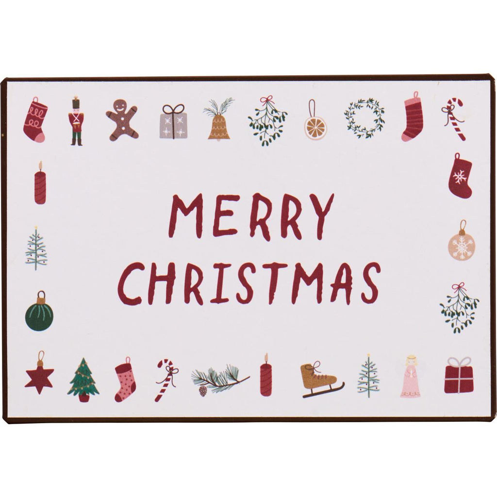Merry Christmas Metal Sign 20cm | Annie Mo's