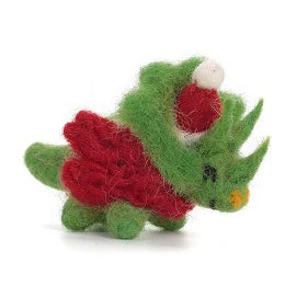 Mini Triceratops with Hat and Scarf 6cm | Annie Mo's