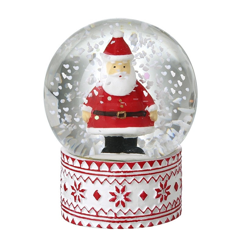 Mini Red and White Base Santa Snowglobe 6cm | Annie Mo's