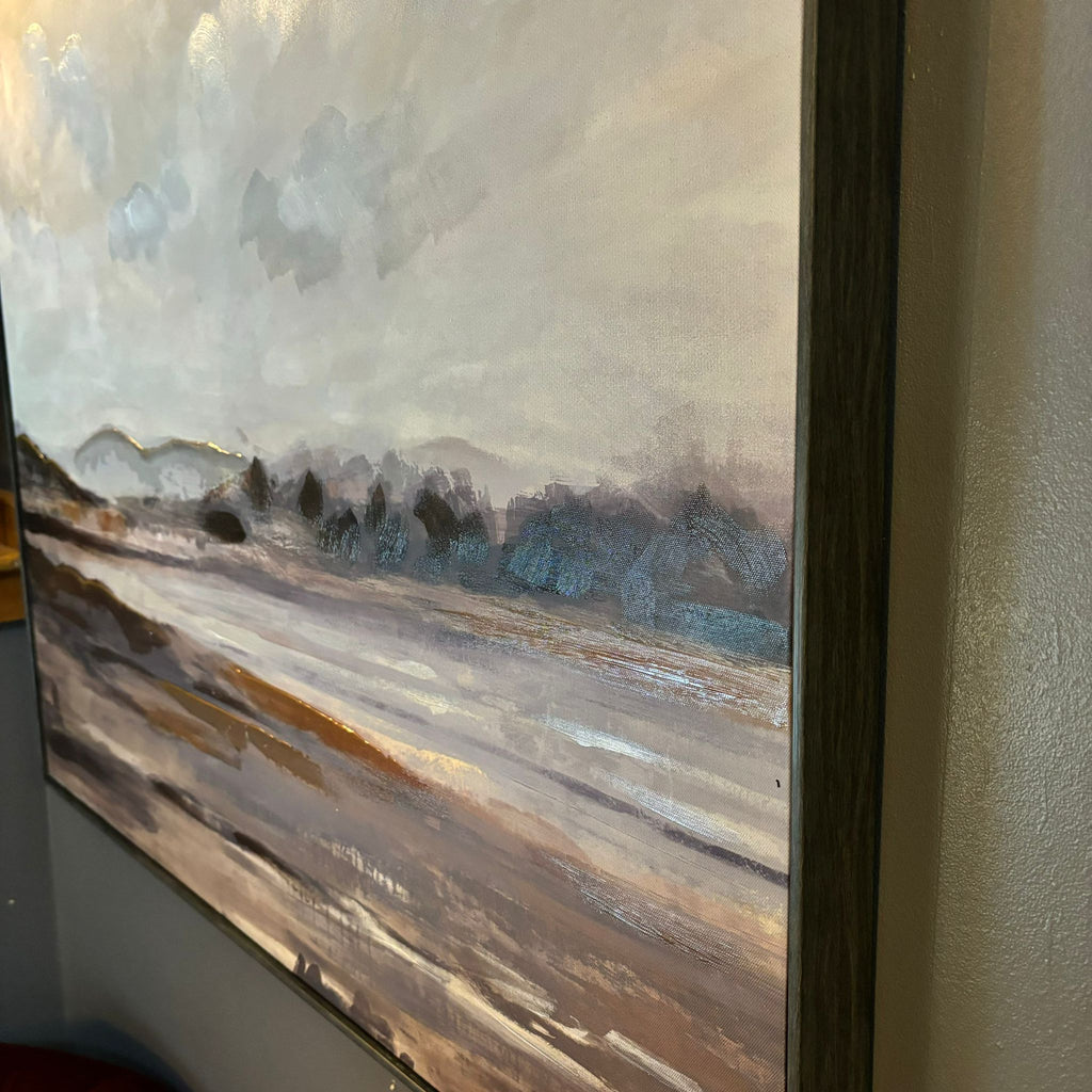 Misty Landscape Print On Canvas 102cm B