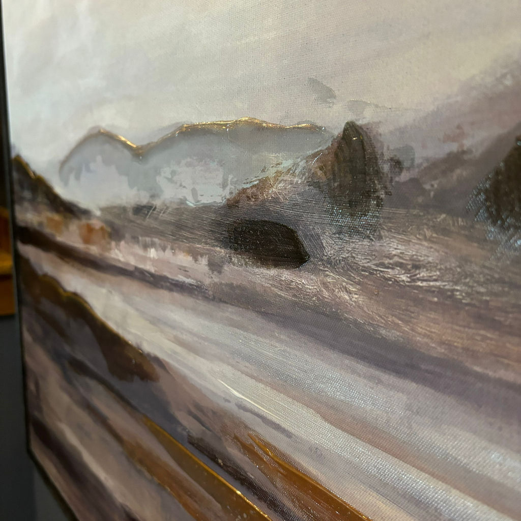 Misty Landscape Print On Canvas 102cm C