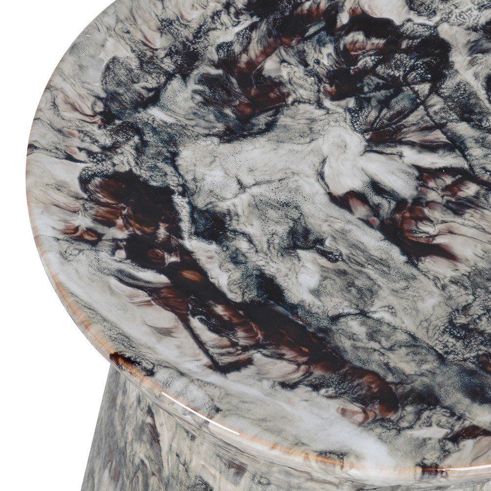 Mocha Glazed Ceramic Occasional Table 45cm High-B