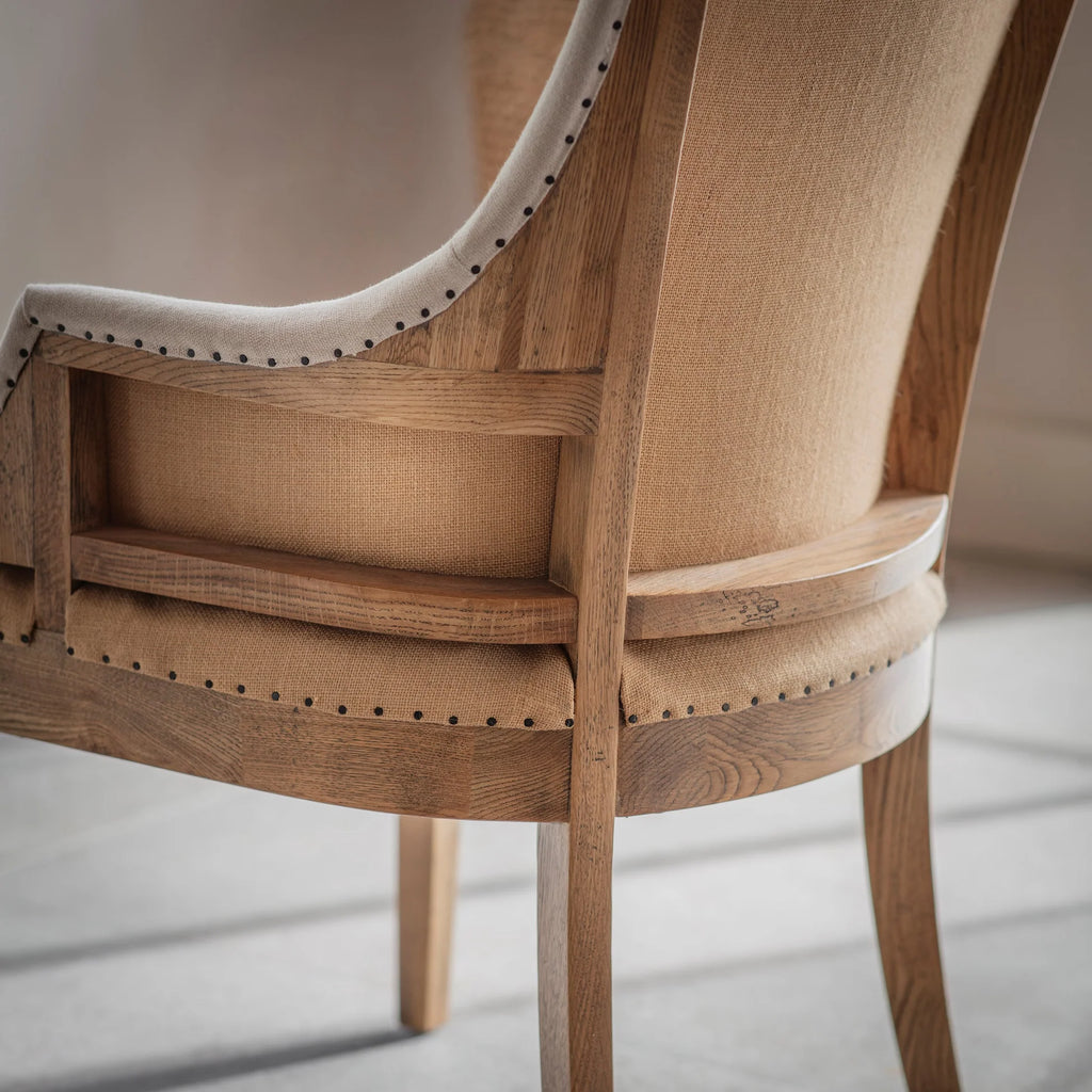 Monroe Blue Stripe Deconstructed Carver Chair