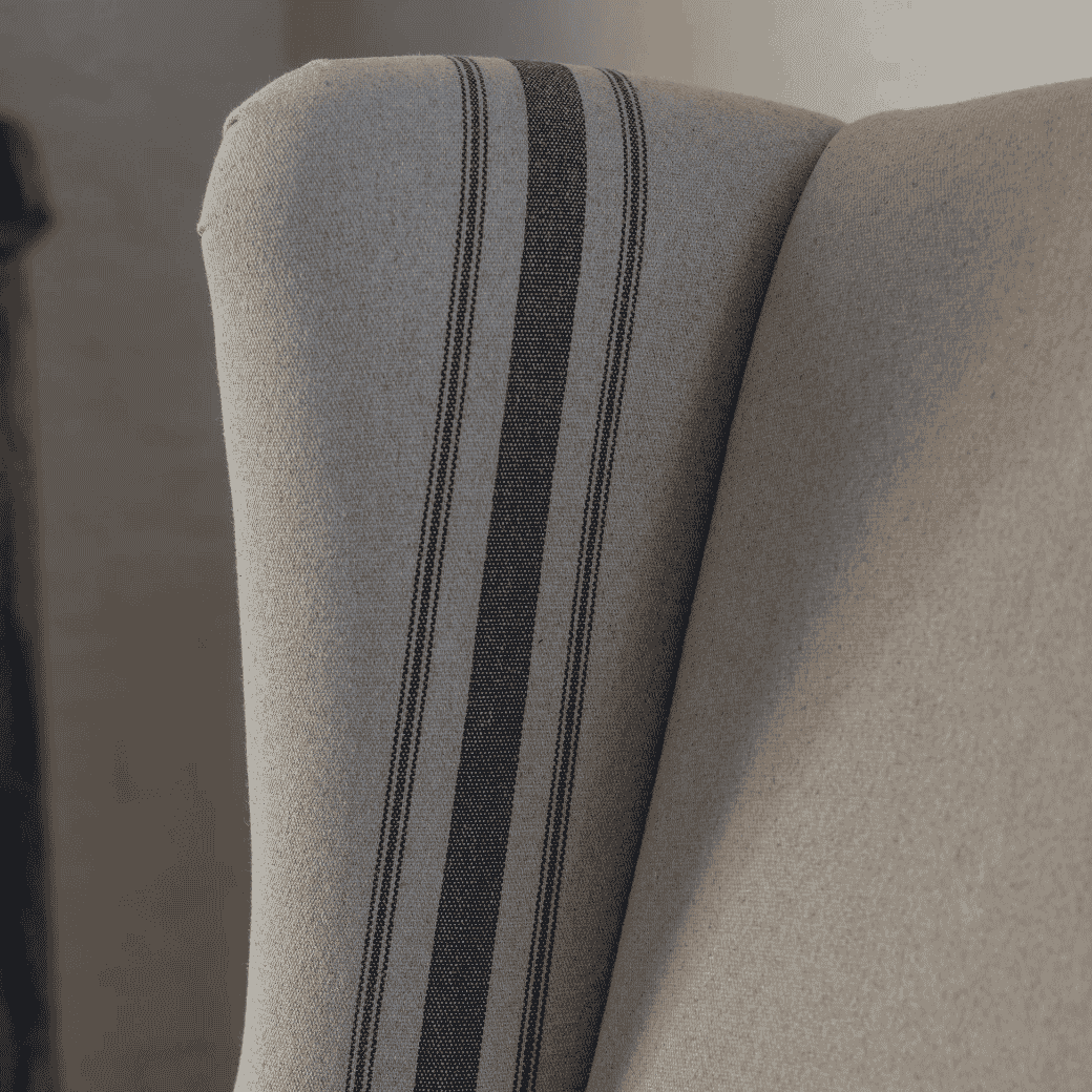 Monroe Blue Stripe Large Armchair-E