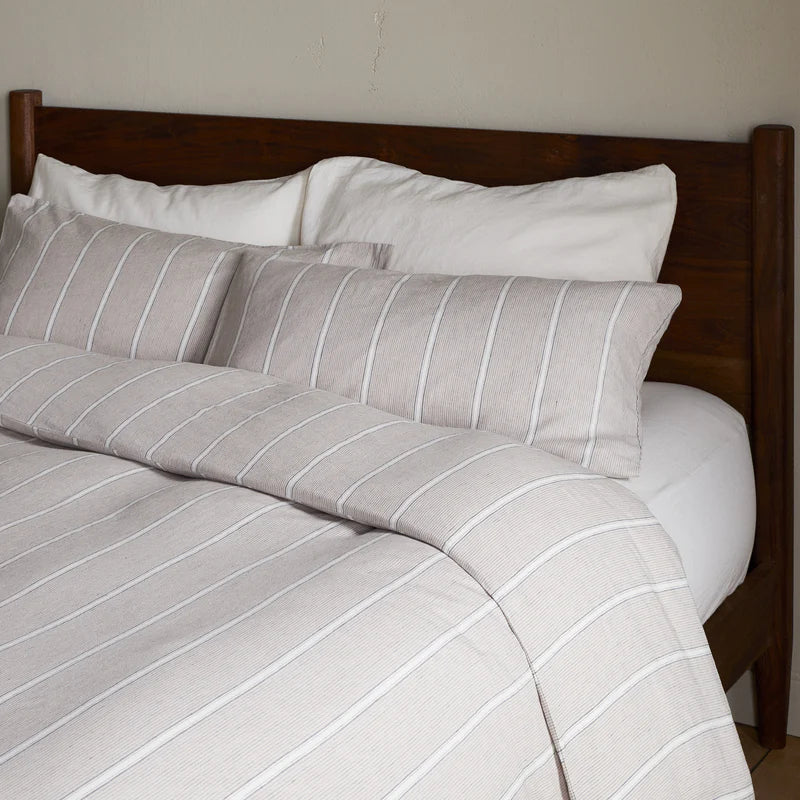 Mora Hemp & Cotton Duvet Cover - Stone Grey - Size Choice | Annie Mo's