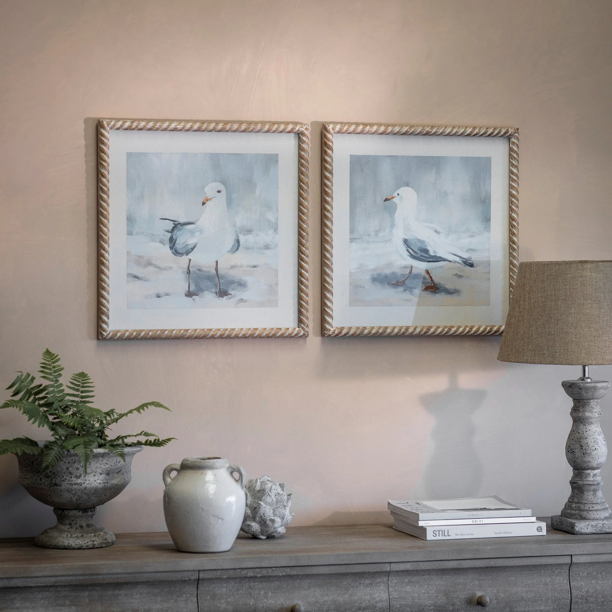 Moreton Set of Two Seagull Framed Prints