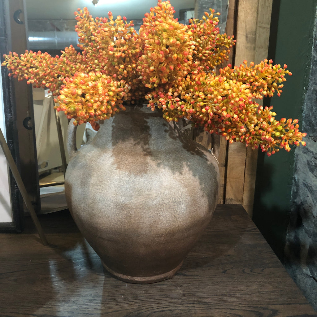 Mottled Effect Rustic Ceramic Vase 33cm C