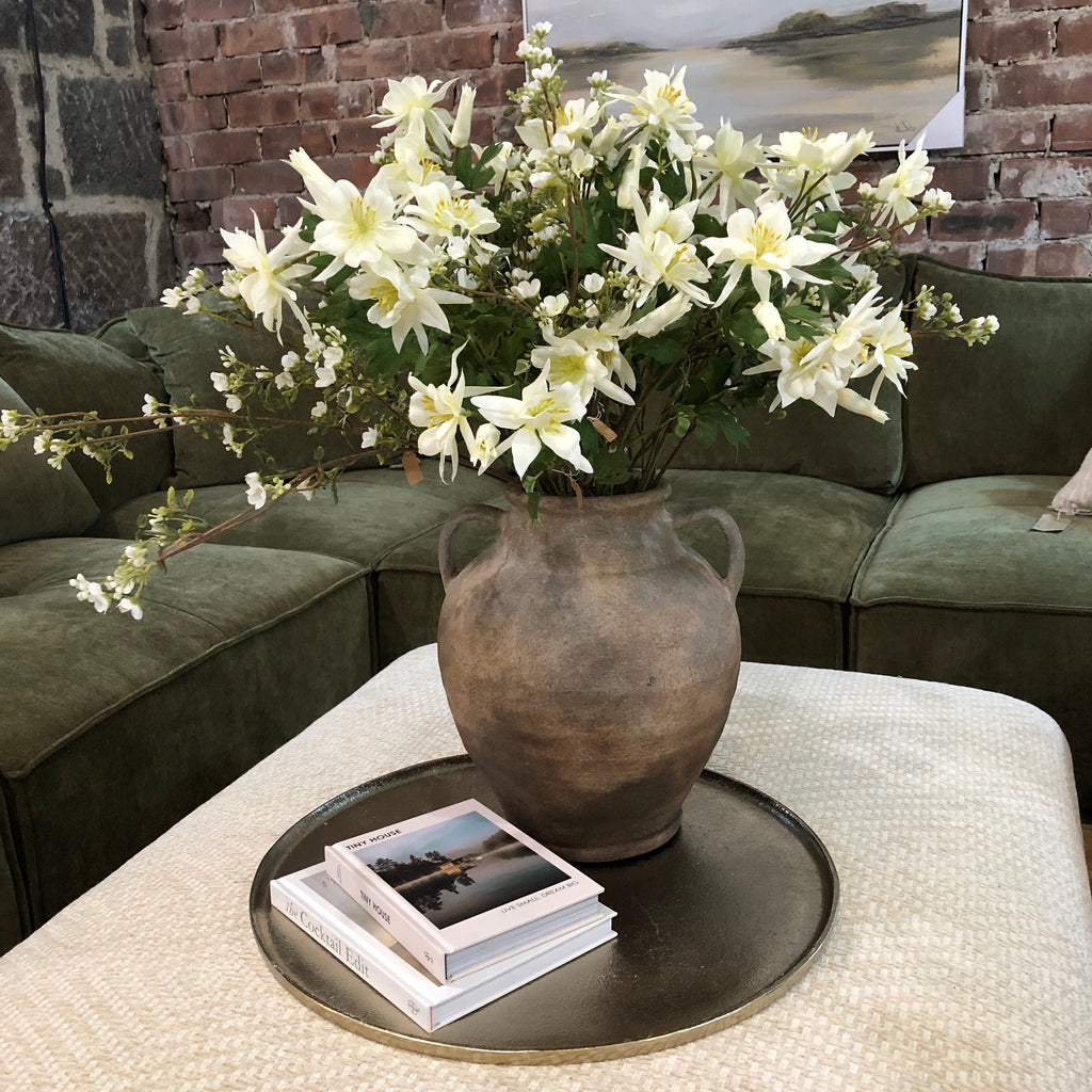 Mottled Effect Rustic Ceramic Vase 33cm G