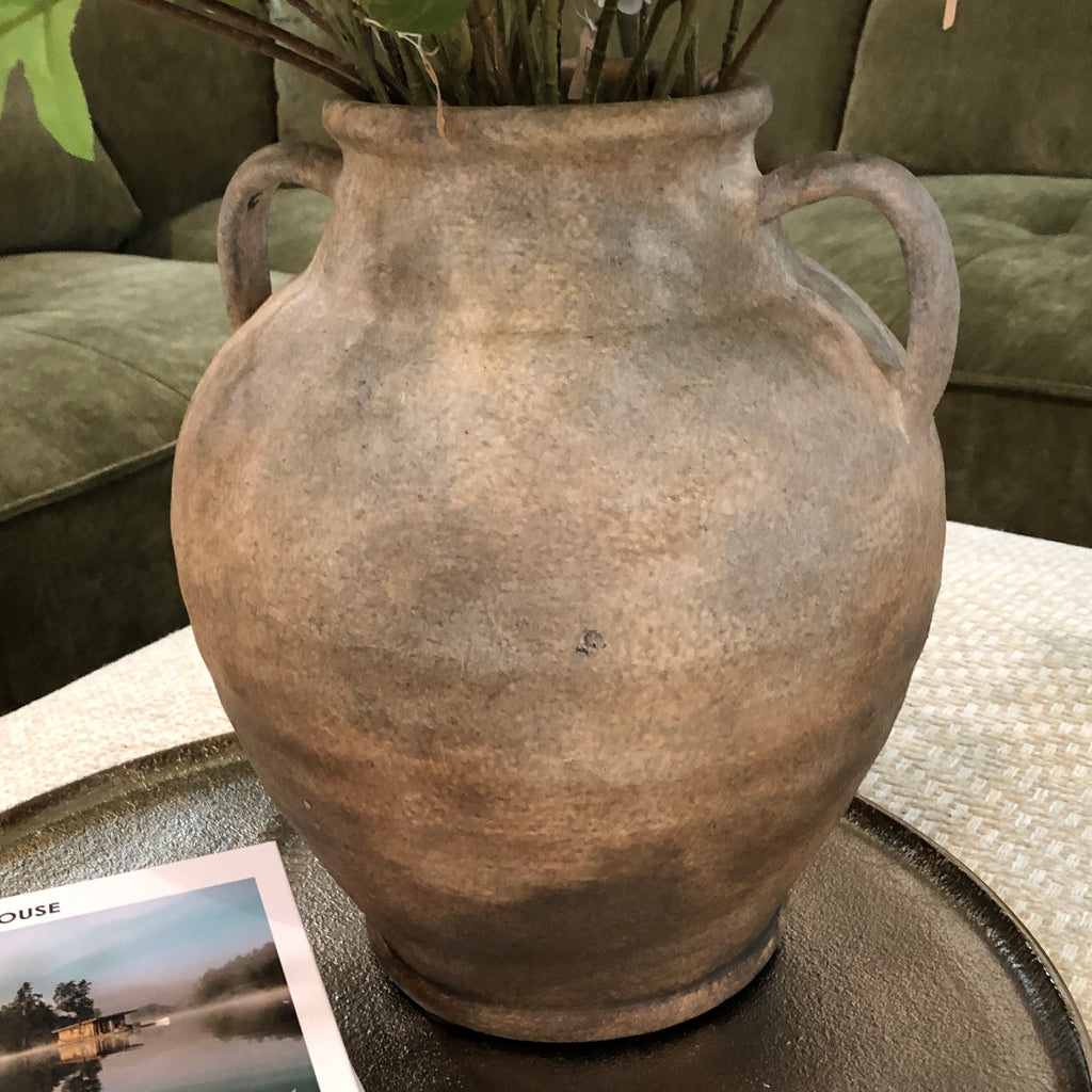 Mottled Effect Rustic Ceramic Vase 33cm H