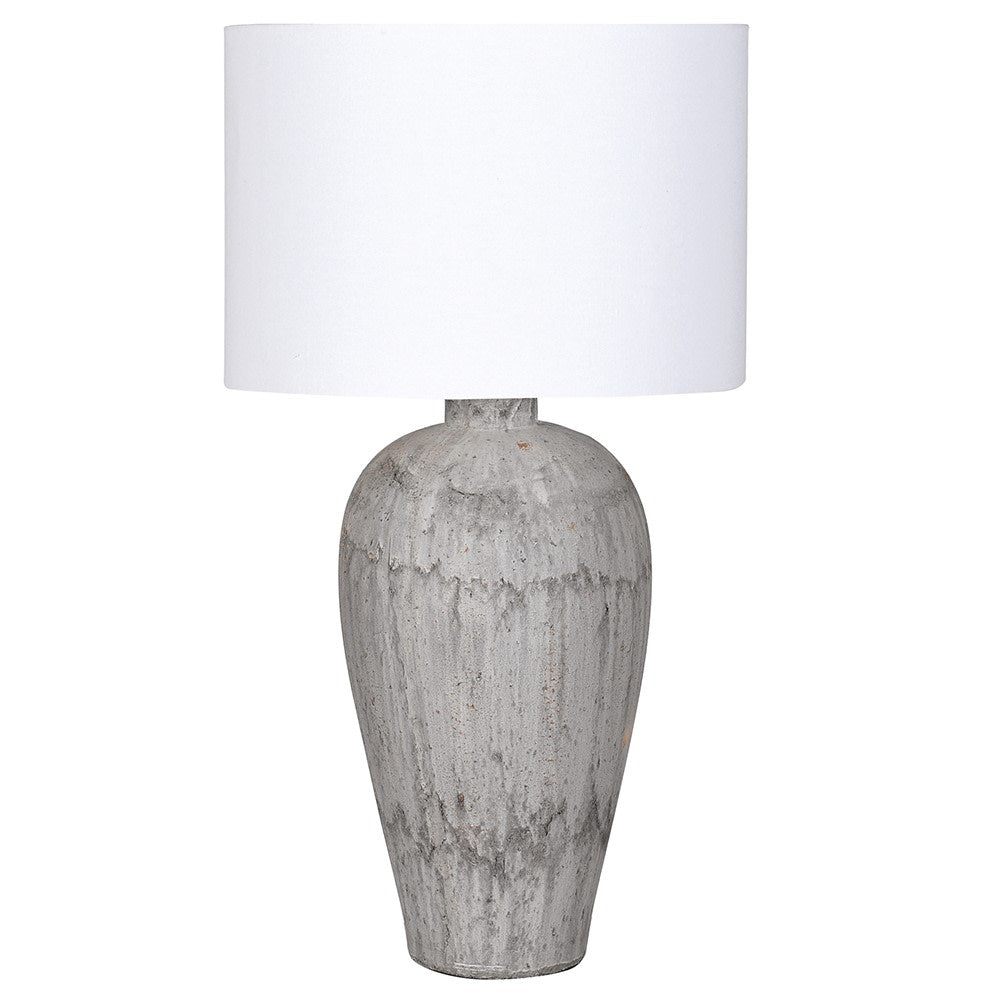 Mottled Table Lamp with Linen Shade 83m
