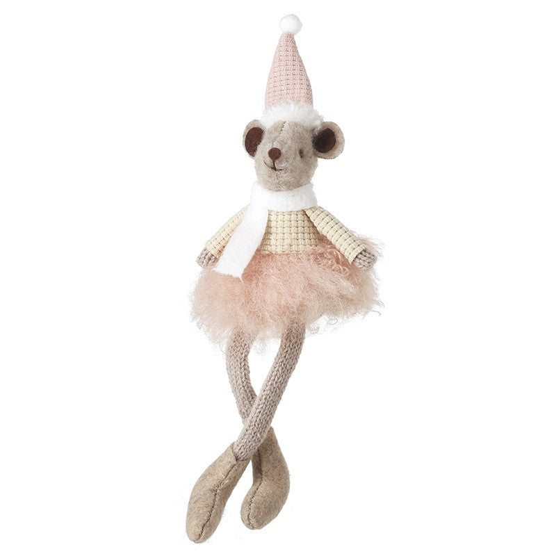 Mouse In Fluffy Pink Dress 17cm