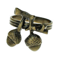 Golden Antiqued Acorn Napkin Ring | Annie Mo's