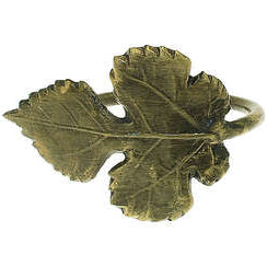 Golden Antiqued Leaf Napkin Ring | Annie Mo's