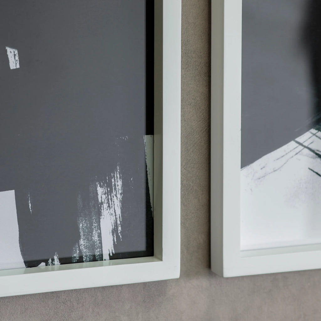 Newport Set of 2 Linear Abstract Framed Prints 75cm