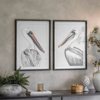 Moreton Set of 2 Pelican Framed Prints 74cm | Annie Mo's